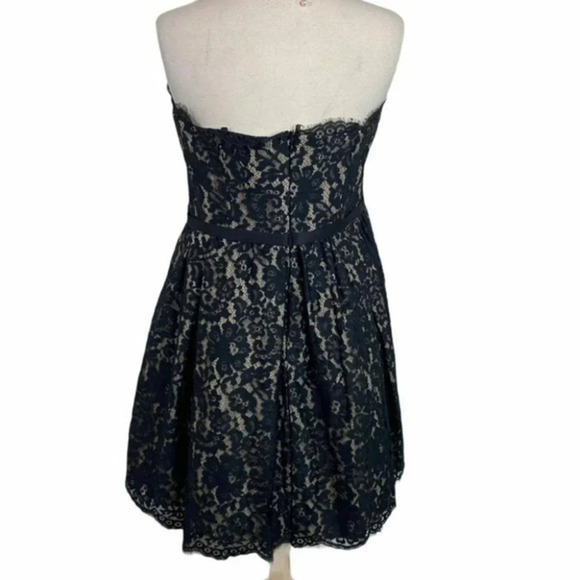 Robert Rodriguez for Neiman Marcus 10 black lace strapless fit + flare dress - Picture 8 of 9